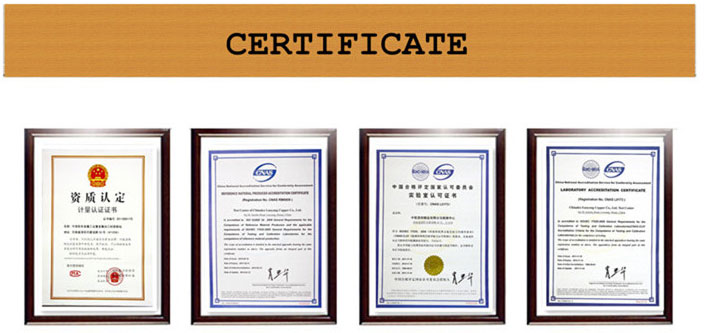 Katı Bakır Perçinler certificate